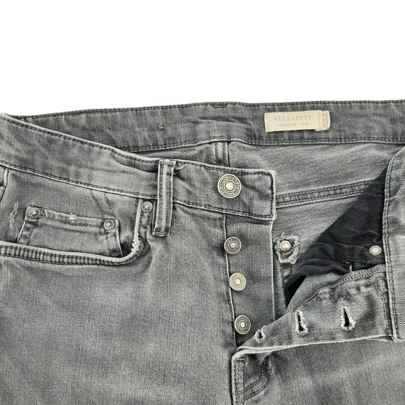 Allsaints Cigarette Ripped Knee Skinny Jeans Mens Size 28 - Picture 6 of 6